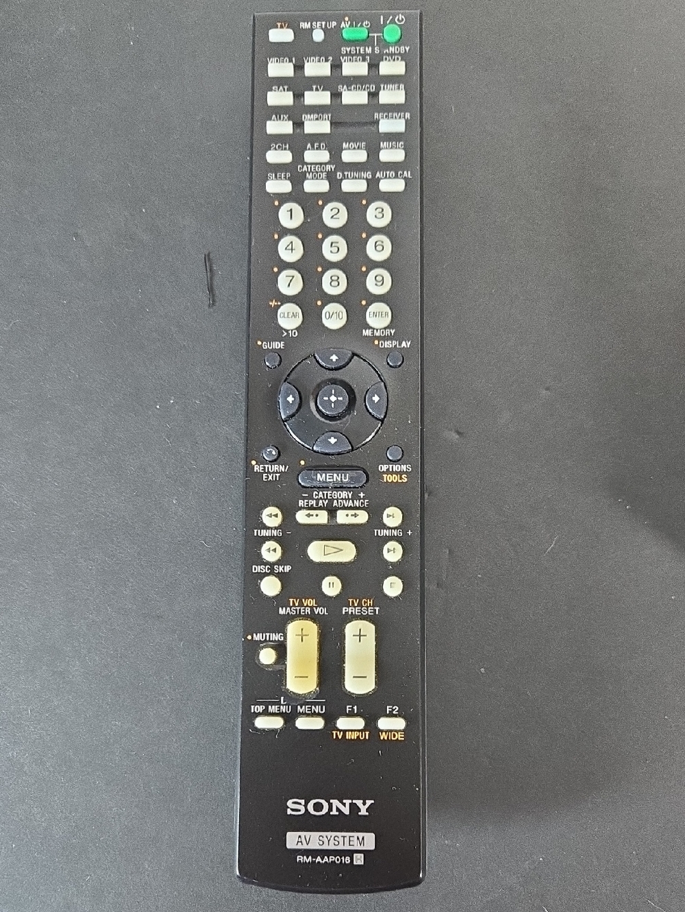 OEM Sony RM-AAP016 AV System Receiver Remote Control WORKS & NICE